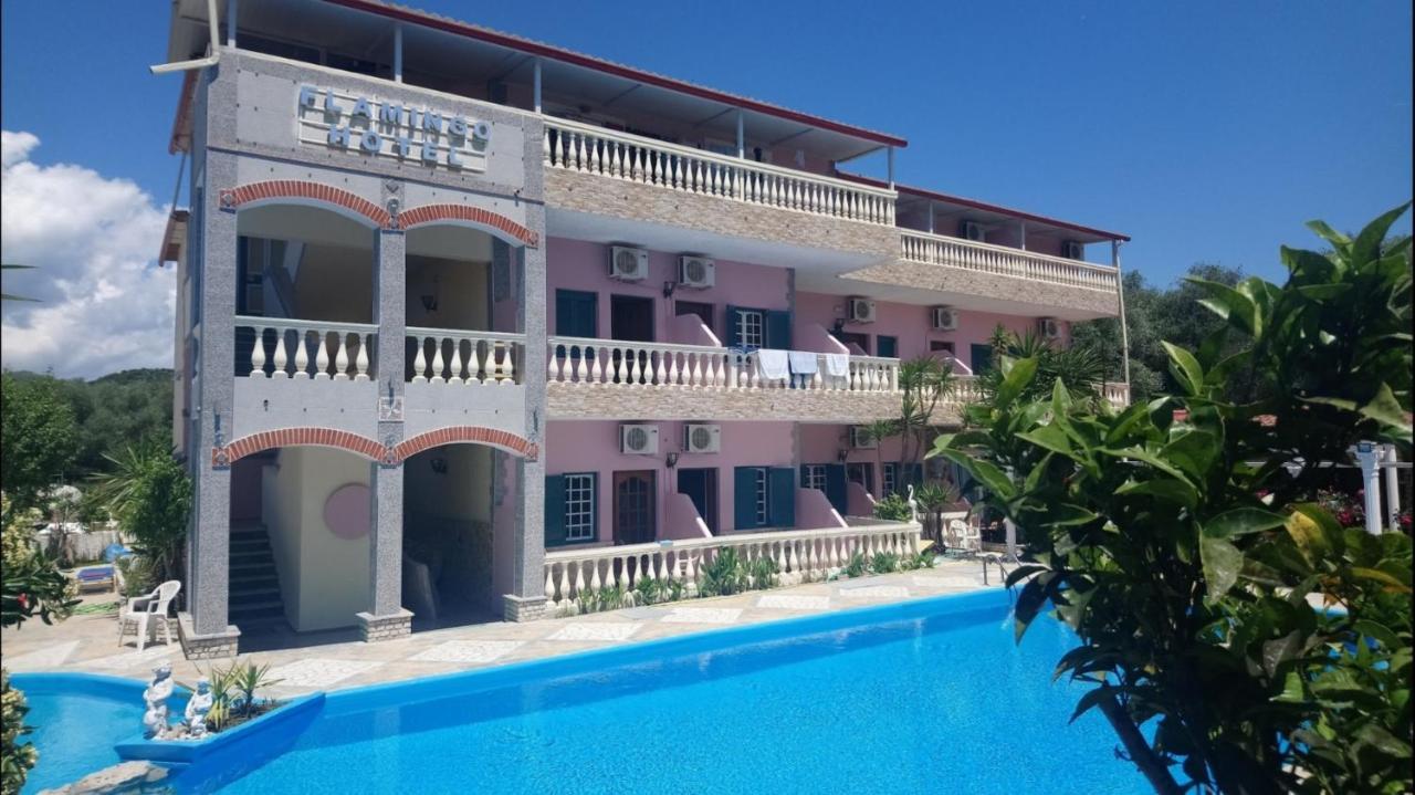 Flamingo Apartments Moraitika Corfu ภายนอก รูปภาพ